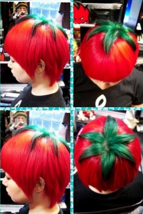weird hair cut tomatoe